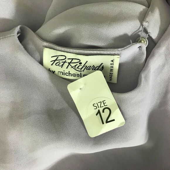 Vintage Pat Richards Michael Maiello Dress Size 12 Polyester Chiffon Party - Picture 9 of 9
